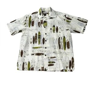 Men's Vintage 90’s Kahala 1936 Hawaiian Shirt Surfboard Medium
